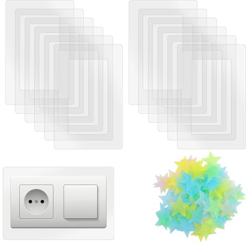 BlueXP 12 Piezas Protectores Interruptor Pared Transparentes