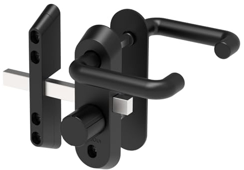 ARREGUI Duplex MMT7214 Türbeschlag mit integriertem Sicherheitsriegel und Profilzylinder | Türgriff-Garnitur mit Mehrfachverriegelung | Komplett-Schließsystem inkl. 5 Schlüssel | für 72 mm Türen
