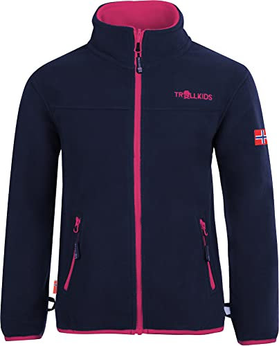 Trollkids Girls Oppdal Jacket XT 116, Navy/pink
