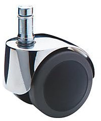 Proroll Lot de 5 roulettes de chaise - Diamètre : 50 mm - Avec boulons enfichables avec anneau de serrage - Chromé - 11 x 22 mm - Souple - Pour sols durs