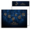 10 Weihnachtskarten Klappkarten Karte Karten Weihnachtskugel Kugel edel stilvoll glanz MADE IN GERMANY Frohe Weihnachten Merry Christmas xmas Kugel Gold Blau Geschenk Weihnachtsgrüße