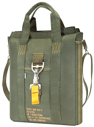 Farm Blue Tactical Para Rescue Flight Bag – Military Parachute Trooper Style Pilot Helmet Laptop Crossbody Briefer -OD Green -Med - USA USA