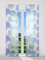 CORLIF Voile Schiebegardinen Flächenvorhänge Set 2er Gardinen mit Klettband Schiebevorhang Halbtransparent Vorhang inkl. Beschwerungsstäben modernes Muster Blau BxH 57x225cm 2 Stück