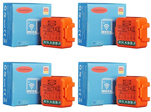 Interruttore Tapparelle Wifi, Mini Interruttore Module per Tenda Compatibile Con Alexa e Google Assistant, Controllo Remoto Dell'app, per Motorizzata, Tenda a Rullo, Persiane (4)