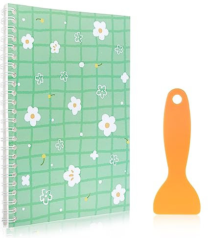 Álbum de Colección de Calcomanías Con Espátula de Plástico - Reutilizables Para Libros y Blocs de Notas - Organizador de Actividades Para Coleccionar