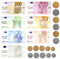 86 Stück Spielgeld Kinder, Spielgeld Euro Scheine und Münzen, Kinder Geld, Fake Euro für Kinder, Party Rollenspiel Miniatur Kinderspielzeug Zubehör