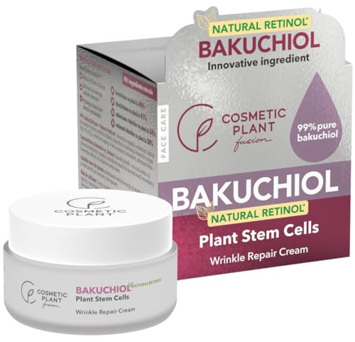 COSMETIC PLANT BAKUCHIOL Natürliche 99% reine Retinol-Creme, Anti-Falten-Repair, mit pflanzlichen Stammzellen, Anti-Age-Falten-Gesichtscreme, Booster-Effekt zur Reduzierung von Falten Fältchen 50ml