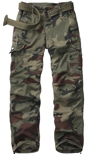 yeyity, pantaloni cargo da donna, con molte tasche, pantaloni da trekking, da esterno, in cotone, da lavoro, da jogging, vestibilità rilassata, pantaloni da trekking, militari, da strada