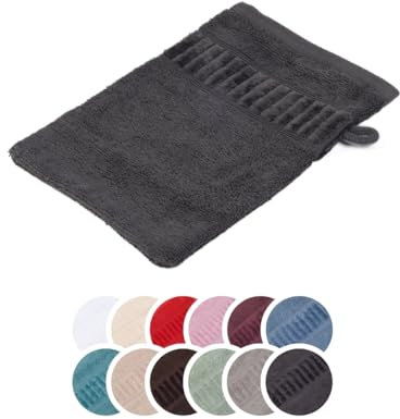 liebling Waschhandschuh Bio Baumwolle, Serie Organic, 500 gr. / m², 17 x 24 cm, 60 Grad, saugstark, schnelltrocknend, Farbe: Anthrazit