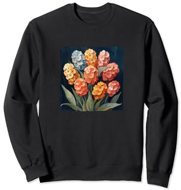 Bergenia Bouquet Floral Pastel Colors Graphic Sweatshirt