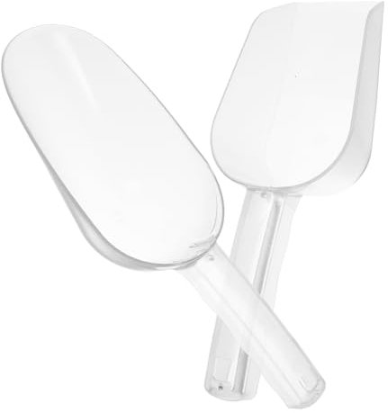 WATIIFUFU Pelles à Glaçons Et Pelles à Céréales en Plastique Alimentaire, Grosse Taille, Lot De 2, Multifonctionnelles, Usage La Cuisine, Congélateur Et Bar
