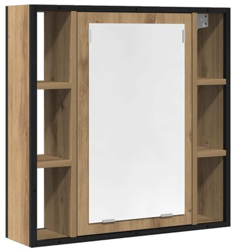 vidaXL Spegelskåp för badrum artisan ek 60x16x60 cm konstruerat trä