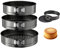 Wixovo 3 Stück Springform Set, 16/22/26 cm Springform Rund, Kuchen springform, Antihaftbeschichtet und Auslaufsicher, Abnehmbar Boden