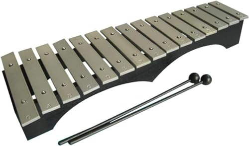 Glockenspiel Xylofon, Xylofon 15 ton xylofon karillon slagverk aluminiumark xylofon med klubba