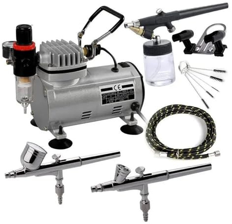 Compressore, sabbiatrice, pistola a spruzzo ad alta pressione, pompa for manicure, torta, compressore d'aria, kit portatile for pistola a spruzzo turistica Per uso fai da te