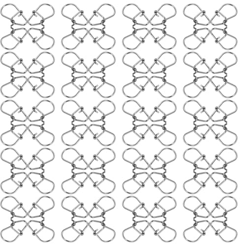 Toyvian Agrafes en Acier Inoxydable Forme Gourde 100 Pièces Connecteurs à Verrouillage Rapide Mousquetons Robustes pour Leurres de Pêche Eau Douce et Salée Matériel Pêche Polyvalent