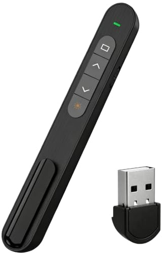 Puntero Presentaciones Inalámbrico USB con Clip y Puntero Rojo Pasador