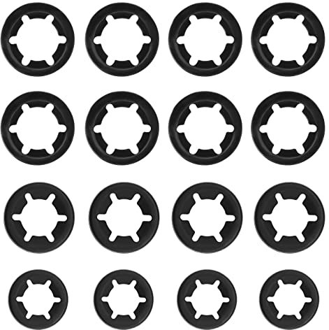 30 arandelas de dientes internas compatibles con cortacésped Mac Allister, arandelas de bloqueo de velocidad rápida, clips de velocidad de empuje de 7,5 mm, 9,5 mm, 10,5 mm