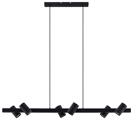 Lindby Ceiling Light Savoli dimmable (Modern) in Black Made of Metal for e.g. Living Room & Dining (6 Light Sources, GU10) from Pendant Lighting lamp Hanging Ceiling