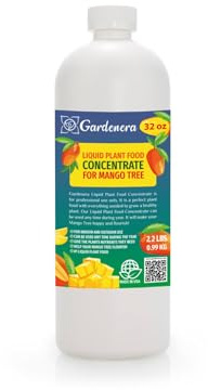 Gardenera Plant Growth Superfood for Mango Trees with 18 Essential Vitamins & Minerals - Organic Plant Food Fertilizer - Micro-Fungi and Bio-Organisms for Mango Plant Care & Growth Enhancement - 32oz