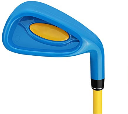 Clubs de Golf pour Enfants, Convient aux Enfants de 2 à 5 Ans, Clubs d'entraînement pour débutants, Garçons et Filles, Tête en Plastique, Manche en Carbone, Convient aux débutants, Bleu, Rouge, Jaun