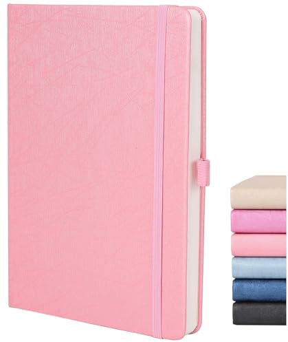 Dotted Journal A5, Dot Journal mit Premium 120GSM Dickem Papier für Hardcover Dotted Notizbuch Veganes Leder, Stifthalter, Innentasche, 160 Dot Pages Dot Grid Journal Notebook
