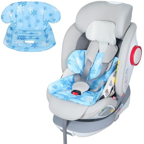 Orzbow Baby Autositz Gel-Kühlmatte, Umkehrbar Autositz Schutz Töpfchen Training Kühlmatte mit EVA, Gel-Kühlmatte für Baby-Autositze und Kinderwagen, Schutz vor Flüssigkeit und Schmutz, Blau