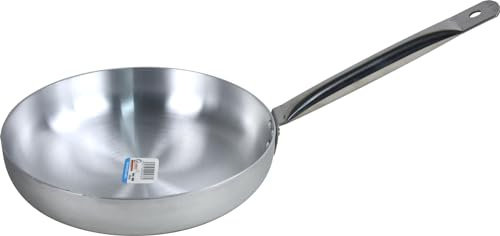 Sterling Ventures Aluminium Frying Pan with Stainless Steel Pipe Handle for Gas Hob (28cm)