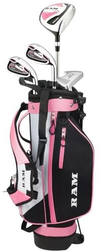 Ram Golf SDX Junior Girls Golf Clubs Set with Bag (Pink, 6-8 Years, Right)