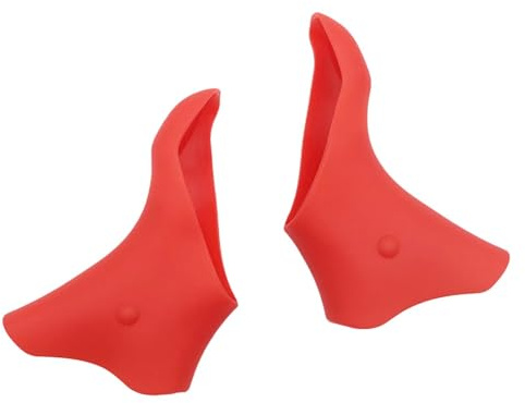 rockible 2 Pièces Couvercle de Levier de Changement de Vitesse pour ST-6600 ST-6603 ST-5600, Manettes de Vitesse de Vélo de Route, Couverture En Silicone, Capot Frein Route, Rouge