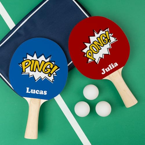 Wanapix | Raquettes de Ping-Pong Personnalisées | Raquettes de Tennis de Table avec Photos et Nom | Personnalisées sur 1 Face par Impression Directe sur Le Caoutchouc | Cadeau Amateurs Ping Pong