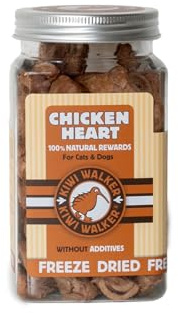 KIWI WALKER frystorkat godis för hundar (1 förpackning, kycklinghjärta)