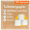 120 Rollen Toilettenpapier 3-lagig – 250 Blatt pro Rolle – Plastikfrei - Toilettenpapier B-Ware – Vorratspackung