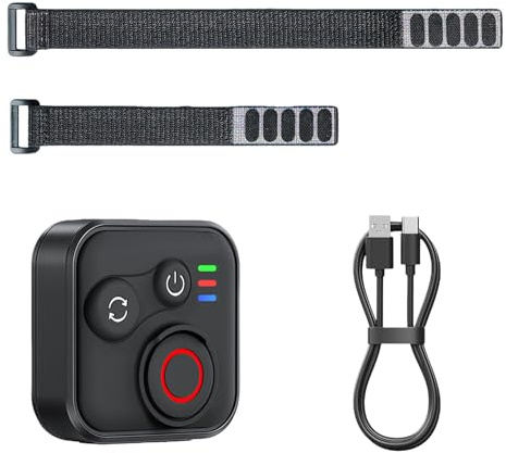 Telecomando wireless Bluetooth per smartphone Insta360 X5/X4/X3/Ace Pro/Ace Pro 2/GO3S/GO3/GoPro/ONE R/RS/Hero 13/12/11/IOS/Android, portata 50 m, 96 ore, impermeabile, con cinturino da polso di tipo