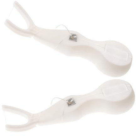 Hemobllo Portahilo Dental Reutilizable en Forma, 2 Piezas de Material Abc y Nylon para Limpieza Interdental en Viajes y Oficina