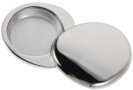 GAROZATION Aluminiumlegerad Refillbar Kosmetikburk med Vridbart Lock Stabil Doftbalmbehållare för Salvor och Fast Parfym Silver Återanvändbar Sminkförvaring