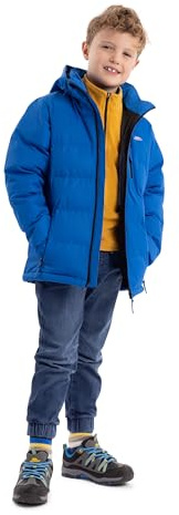 Trespass Boys Padded Jacket Tuff - Waterproof, Adjustable Zip-Off Hood, Elasticated Cuffs, 3 Low Profile Zip Pockets, Drawcord at Hem, Low Profile Centre Front Zip