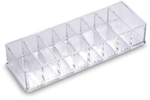 MäDchen Transparent Acryl Kunststoff Box MäDchen Lippenstift Acryl Box Klares NatüRliches Acryl Box Transparent Drawers Sortierbox Speichern Sie Lippenstift Erröten Kunststoff 8 Gitter