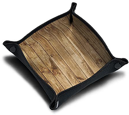 Immersion 388/09763 Würfelteller, Würfelbrett aus Neopren, Würfelschale, Zubehör für Würfelspiele und Gesellschaftspiele, Motiv: Wood Texture