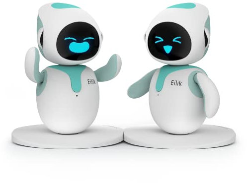 ENERGIZE LAB Eilik - un robot mascotas para niños y adultos, tu compañero interactivo perfecto en casa o en el espacio de trabajo. Regalos únicos para niñas y niños. (combinación azul)