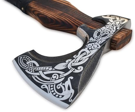 GLADIUS CRAFTS | Exquisite Handmade Viking Axe - Ideal for Collectors & Enthusiasts | Authentic, Artisan-Crafted | Medieval Styled Axe with Durable and Robust High Carbon Steel (GC-AX05)