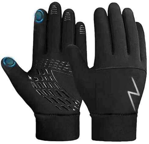TRIWONDER Kids Winter Cycling Gloves Skiing Gloves Cold Weather Windproof Warm Snowboard Mittens for Boys and Girls (G - Black - Upgraded Version, 6-8 years old)