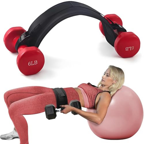 Hip Thrust Belt, Hip Thrust Gürtel Hüftstöße für Gewichthebergürtel mit Befestigten Hanteln, Stretch Gewichtsgürtel für Hüftübungen, Gesäßbrücken, Planken, Liegestütze,Schwarz