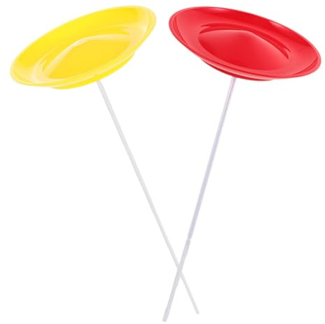 TINEASUR Ensemble de Jonglage de Massues en Plastique 2 Sets avec Bâtons Professionnels, Design Équilibré pour Spectacles de Scène et Activités de Divertissement