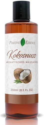 Kokosnuss Massageöl, Körperöl für die Therapie – entspannendes Massageöl, Natürliche Inhaltsstoffe – Jojoba, Süßmandel, Vitamin E für die Hautpflege