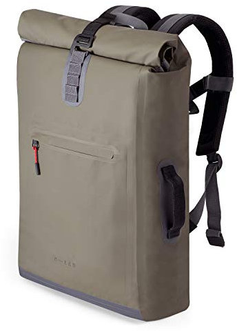 A-Lab Fahrradrucksack Model D in Olive – Herren Laptoprucksack 26l für Arbeit Uni und Schule - 15 Zoll Notebook Inlay Backpack wasserdicht mit Rolltop – Männer Kurrierrucksack Laptop Rucksack