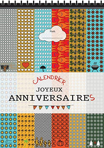 Perpetueller Geburtstagskalender – Geschenk zum Geburtstag – Block 14 Seiten Spiralbindung – Kalender ohne Jahr