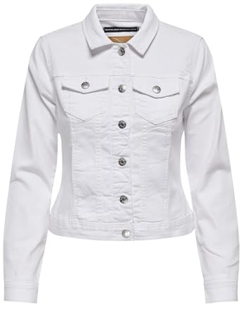 ONLY Veste en jean ONLWONDER pour femme, Blanc., XL