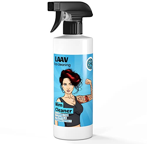 LAAV Pulitore Cerchi Auto Rim Cleaner (500 ml) I Pulizia dello Sporco Pesante, per Cerchi in Alluminio, Cromati e Verniciati I Pulitore Cerchi in Lega I Sgrassatore Cerchi Auto I PFC-Free