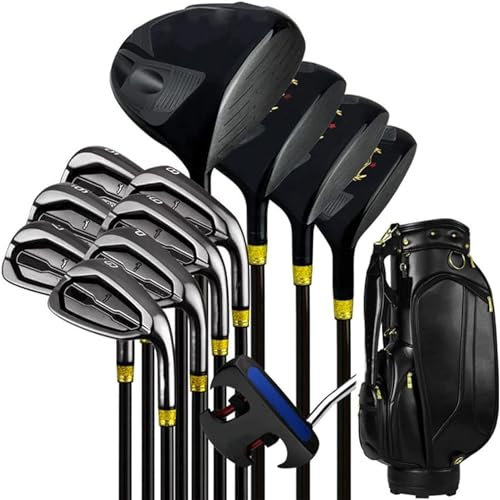 COYEUX Golfschläger-Set für Herren, mit 1 Holz, 3 Hölzern, 5 Hölzern, Hartholz, 7 Eisen, Putter, Golftasche, Herren-Rechtshänder-Packung mit 12 Stück
